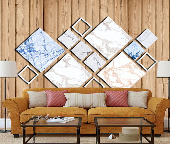 3D Wooden Square WG051 Wall Murals