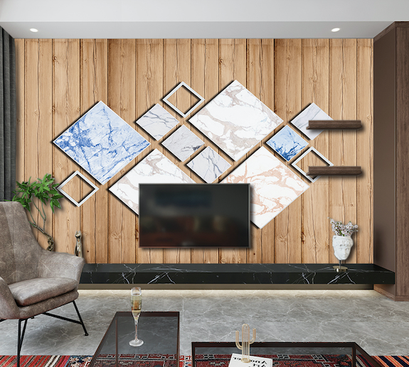 3D Wooden Square WG051 Wall Murals