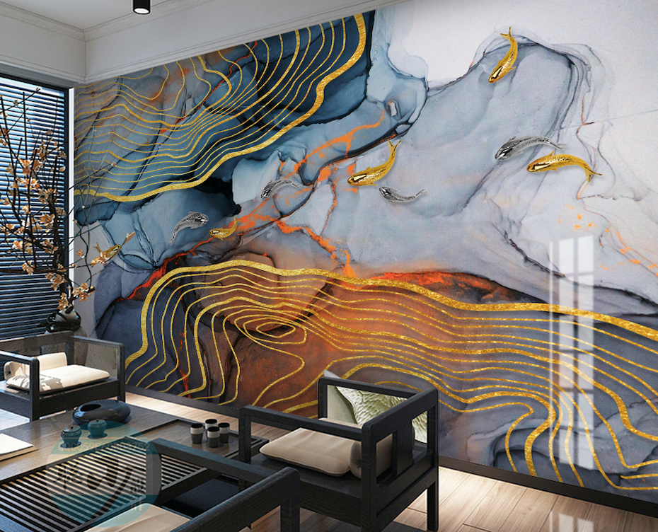 3D Golden Fish WG060 Wall Murals