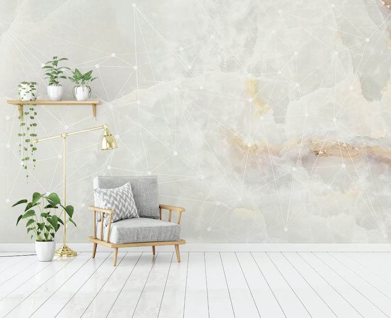 3D White Wire Connection WG091 Wall Murals