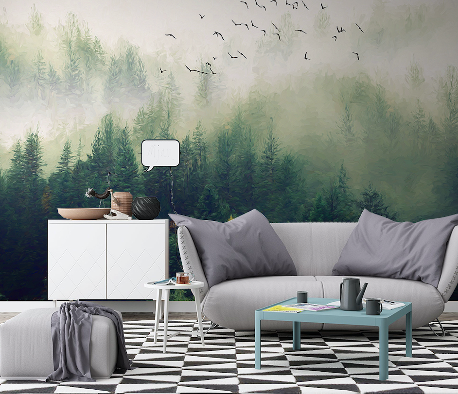3D Green Forest WG076 Wall Murals