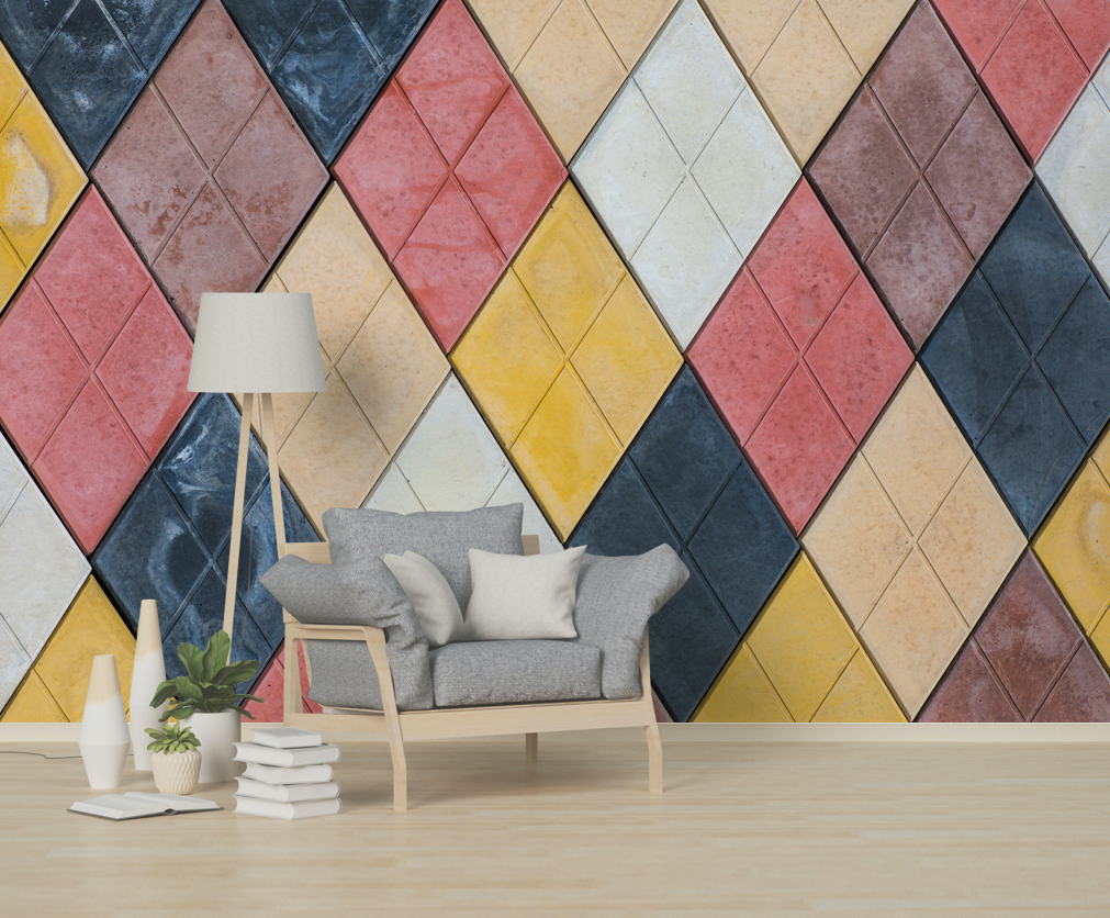 3D Color Geometry WG301 Wall Murals