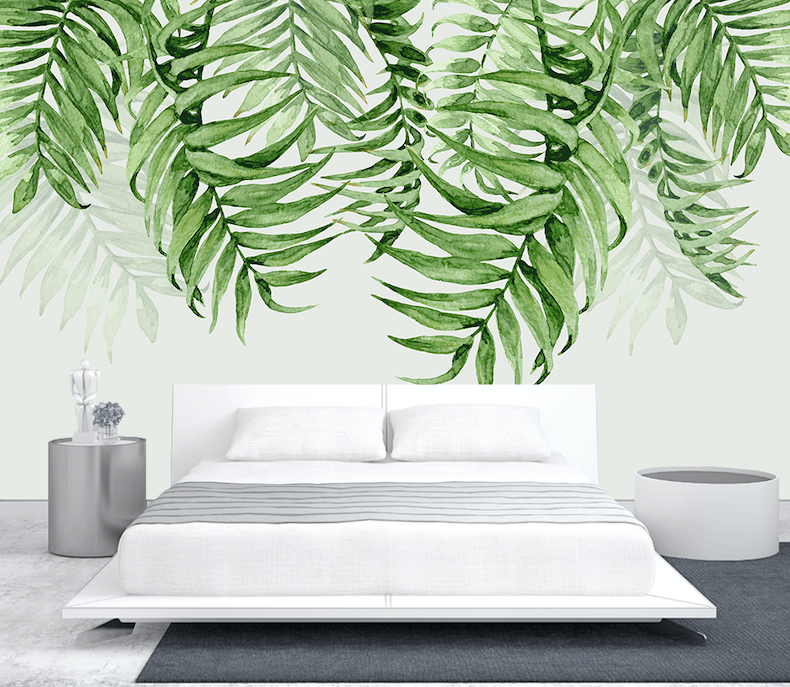3D Green Leaf WG177 Wall Murals