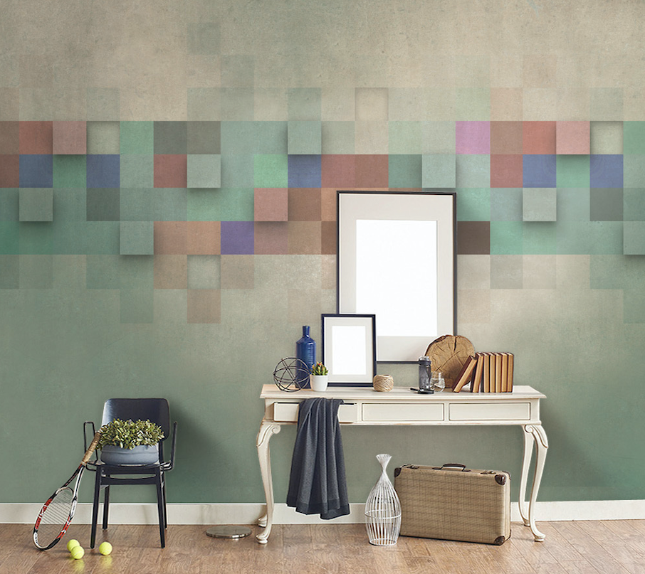 3D Colored Square WG297 Wall Murals