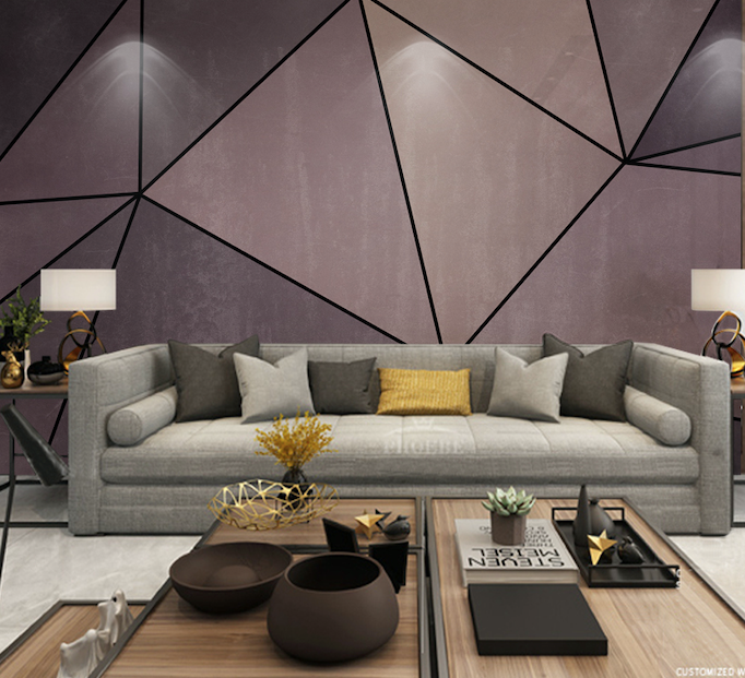 3D Black Triangle WG164 Wall Murals