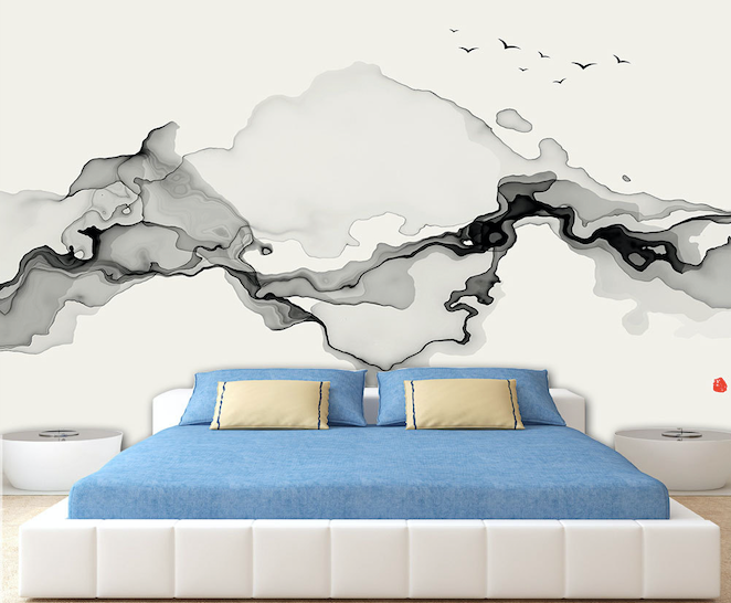 3D Black Ink WG187 Wall Murals