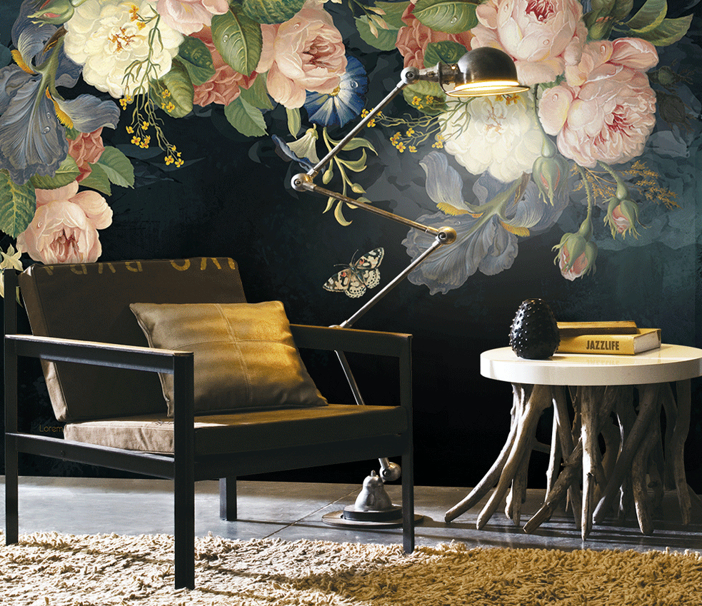 3D Colored Flowers WG015 Wall Murals