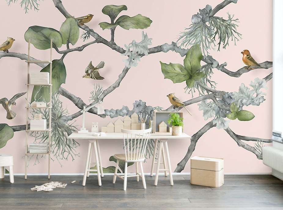 3D Twig Magpie WG008 Wall Murals