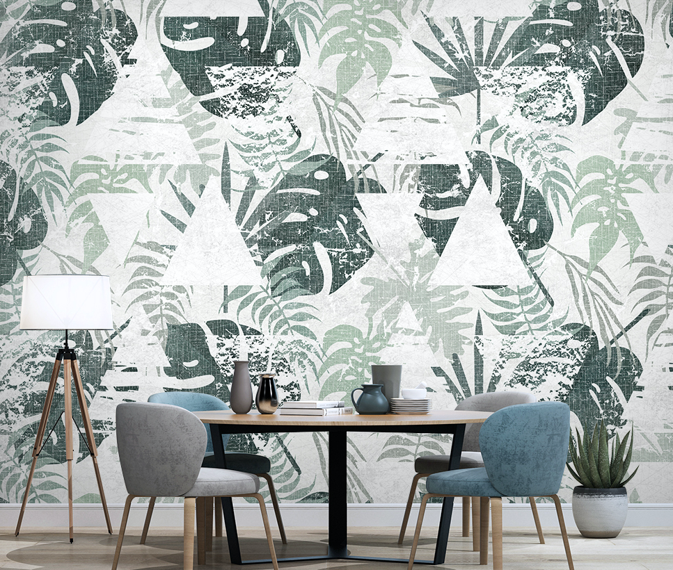 3D Green Leaf WG040 Wall Murals