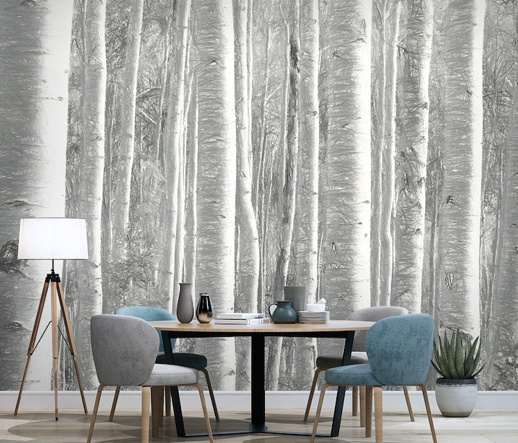 3D Grey Trunk WG037 Wall Murals