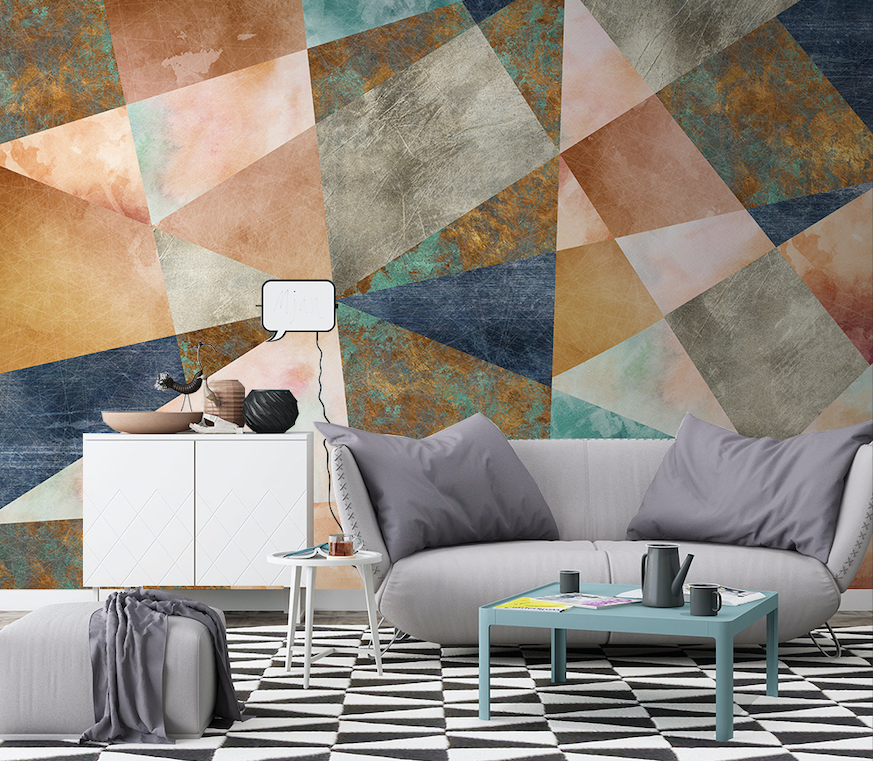 3D Color Triangle WG054 Wall Murals