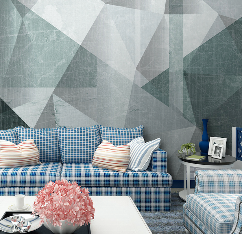 3D Geometric Patchwork WG089 Wall Murals
