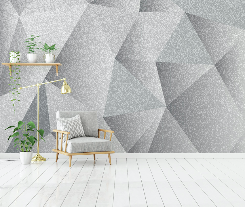 3D Triangle Patchwork WG093 Wall Murals