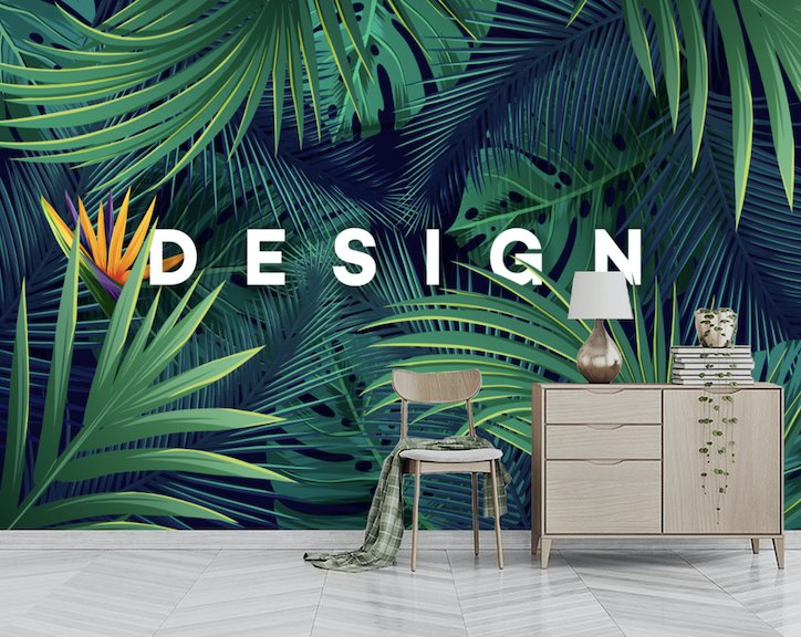 3D Green Leaf WG114 Wall Murals