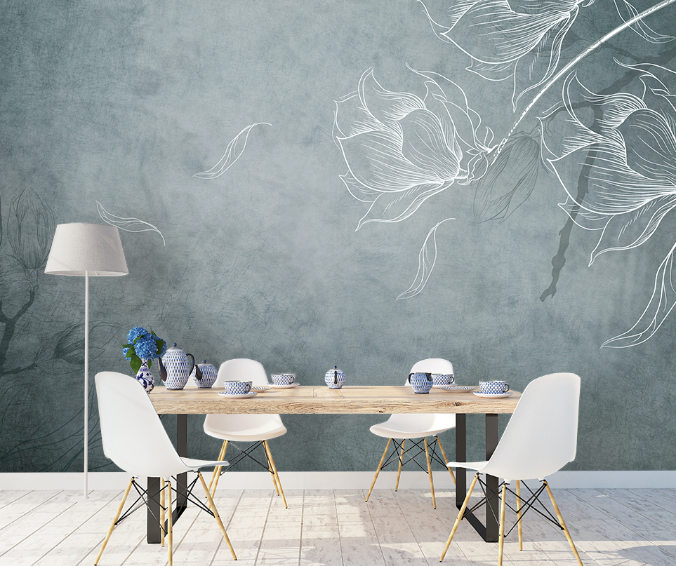 3D Sketch Flowers WG132 Wall Murals