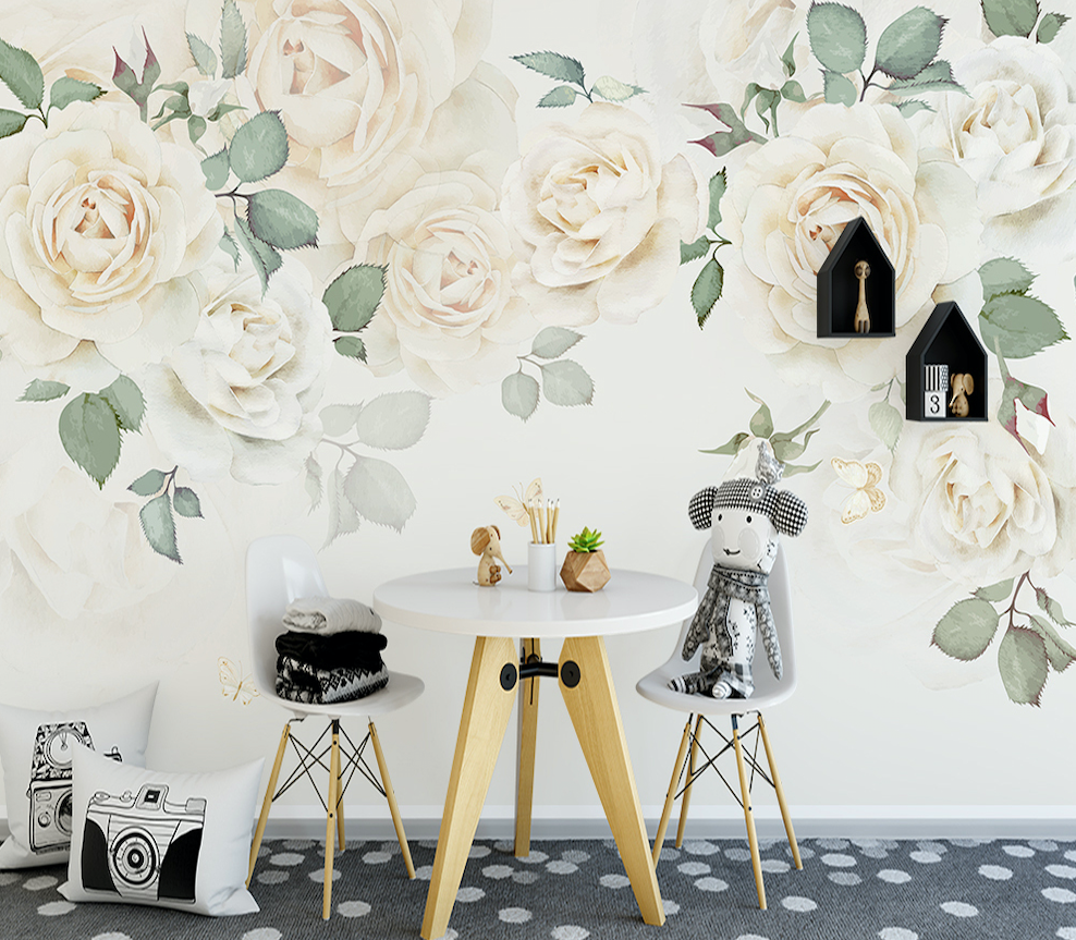 3D Yellow Rose WG130 Wall Murals