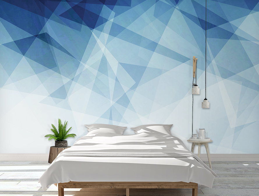 3D Simple Blue WG137 Wall Murals