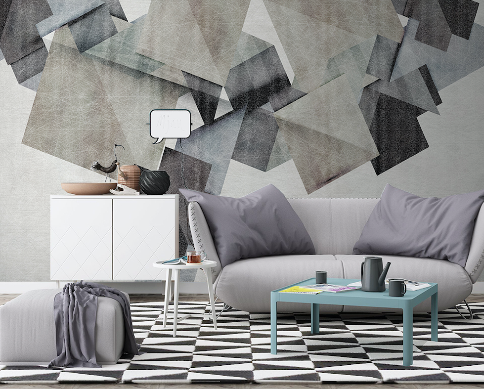 3D Simple Gray WG136 Wall Murals