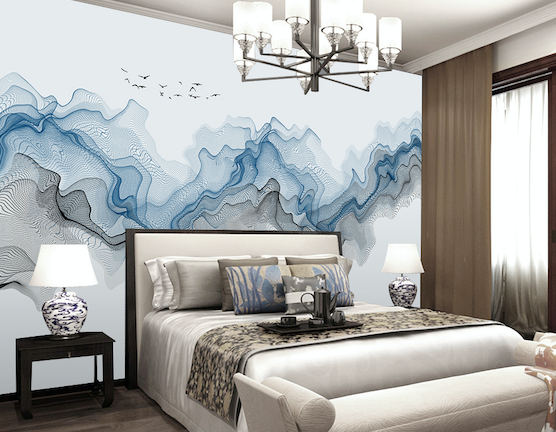 3D Blue Wave WG168 Wall Murals