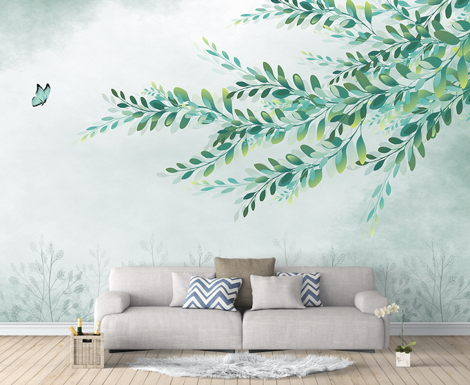 3D Forest Leaves WG192 Wall Murals