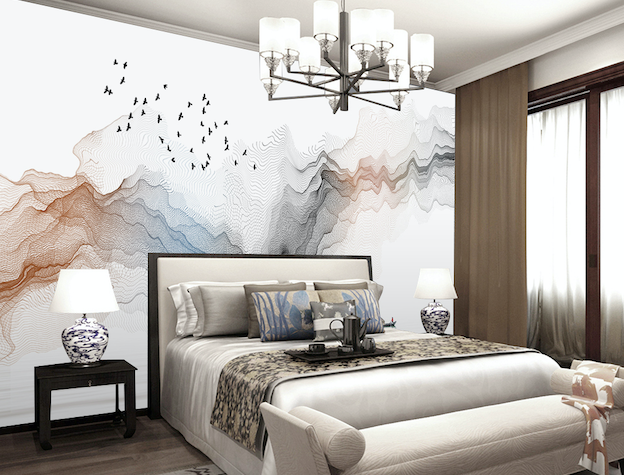 3D Color Wave WG189 Wall Murals