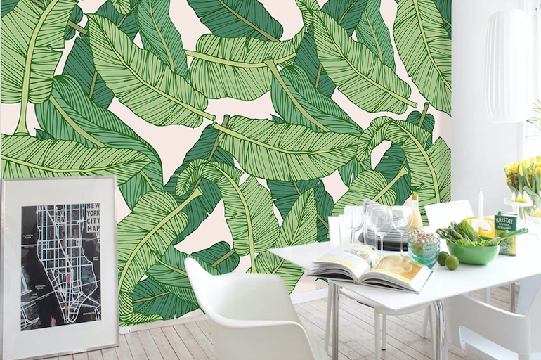 3D Green Leaf WG229 Wall Murals