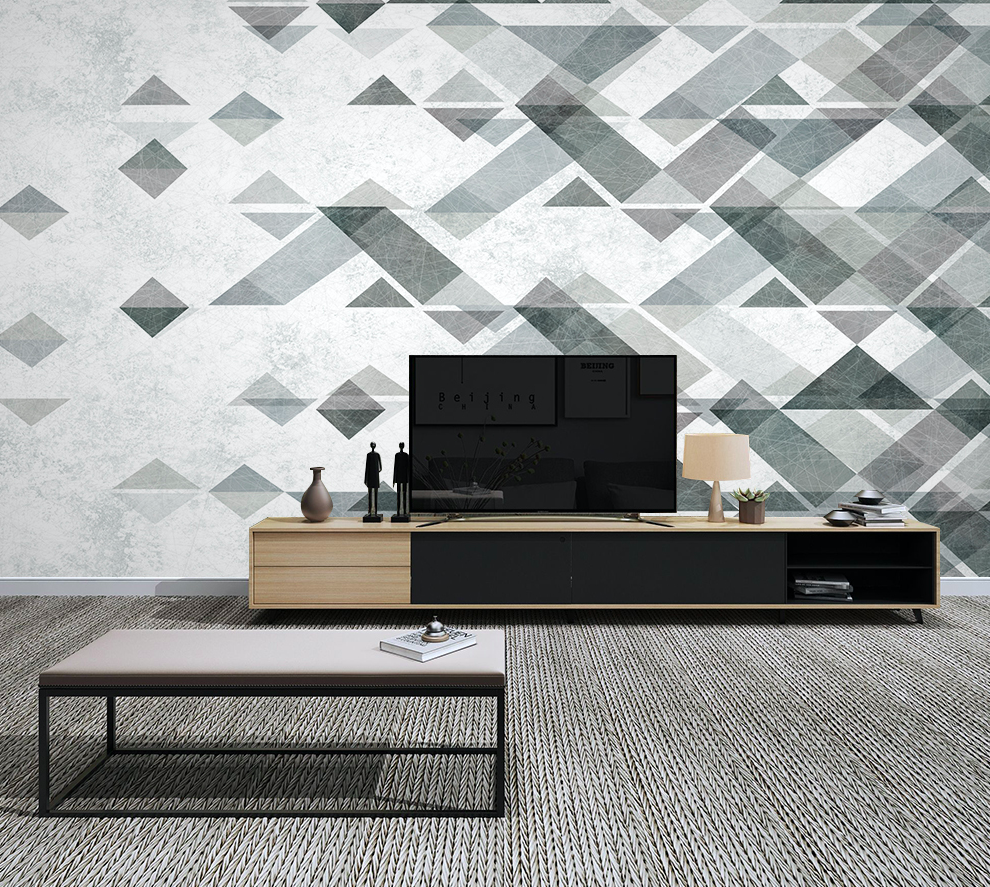 3D Grey Geometry WG188 Wall Murals