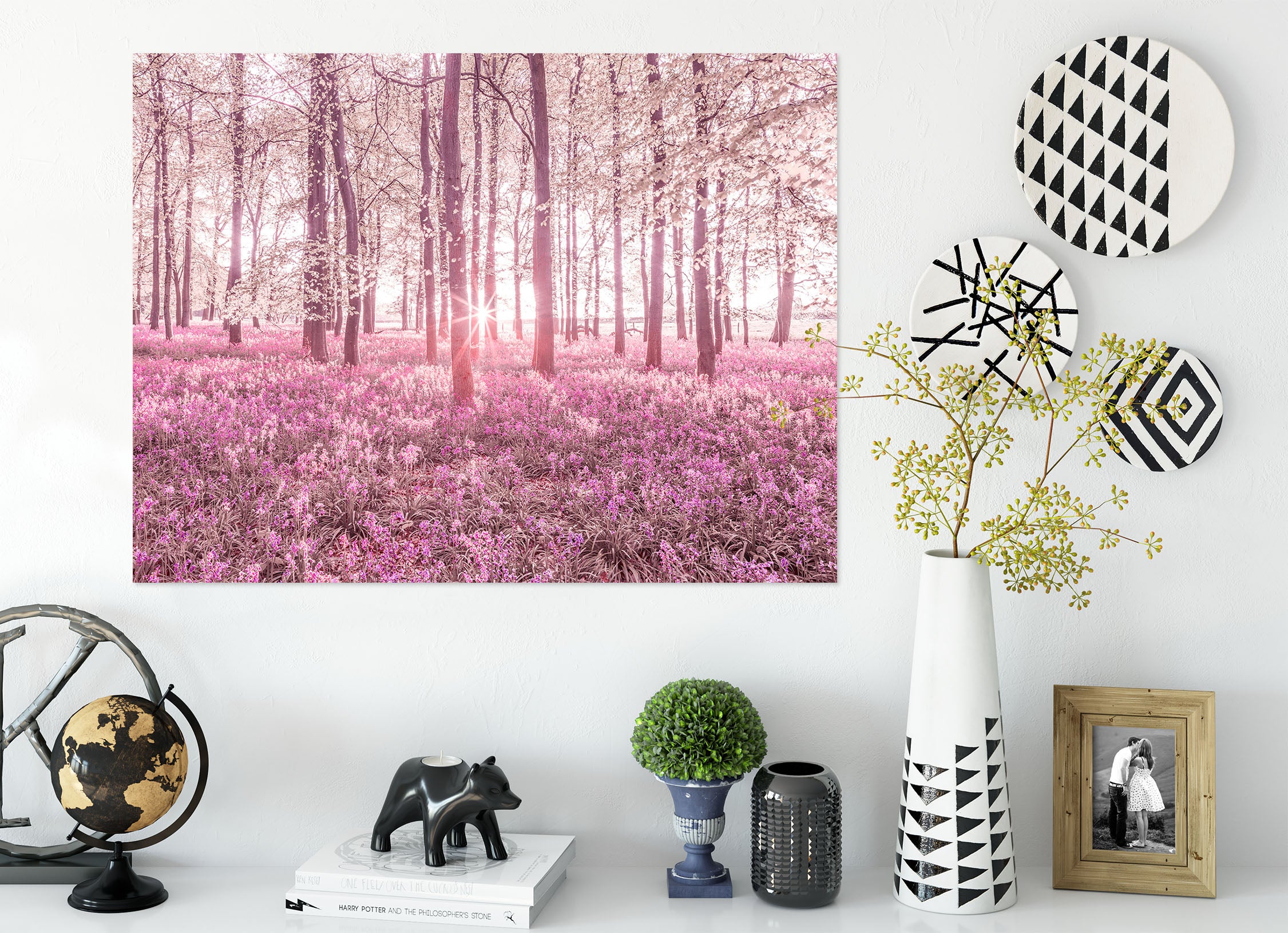 3D Pink Flower Sea 028 Assaf Frank Wall Sticker