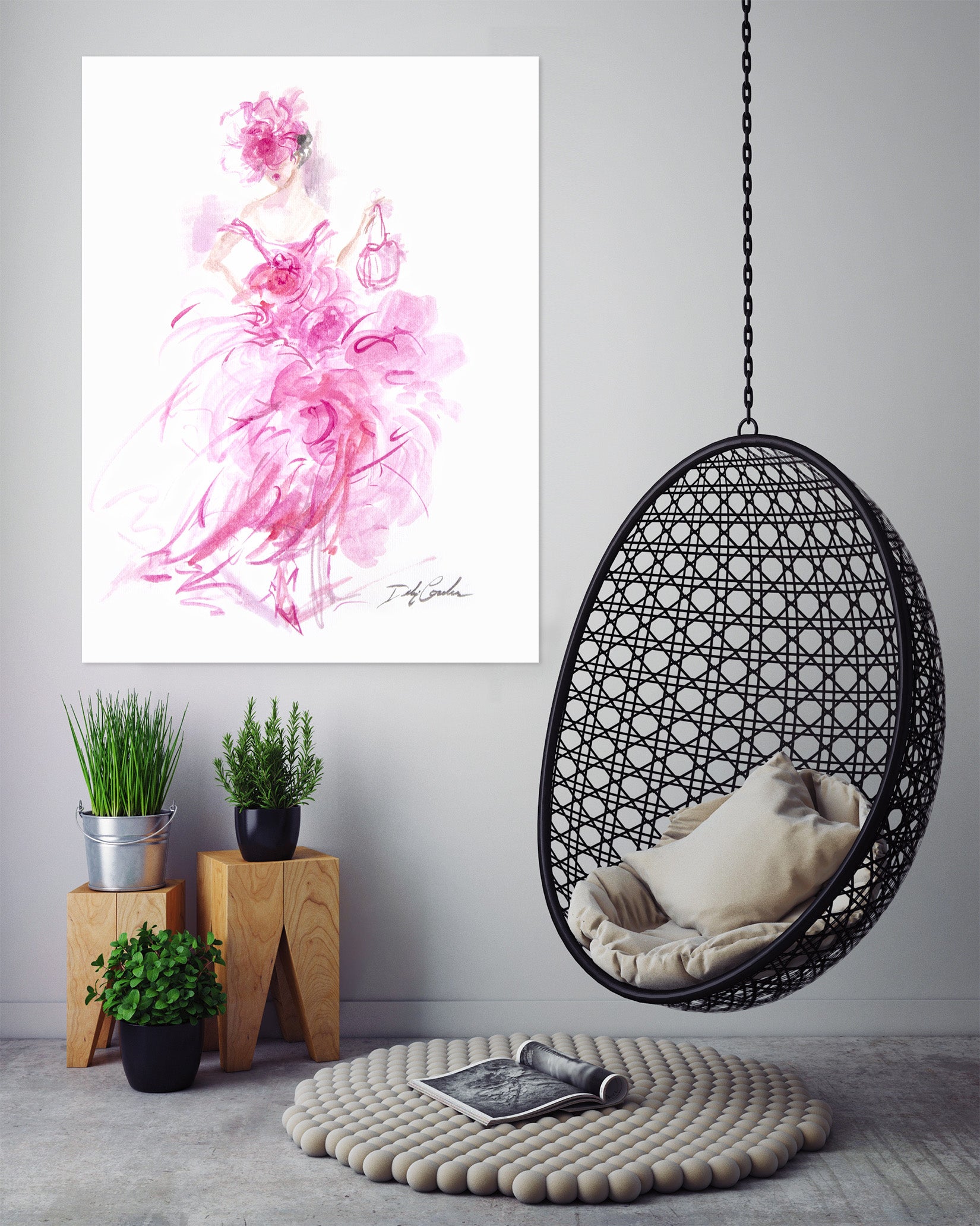 3D Pink Art 039 Debi Coules Wall Sticker