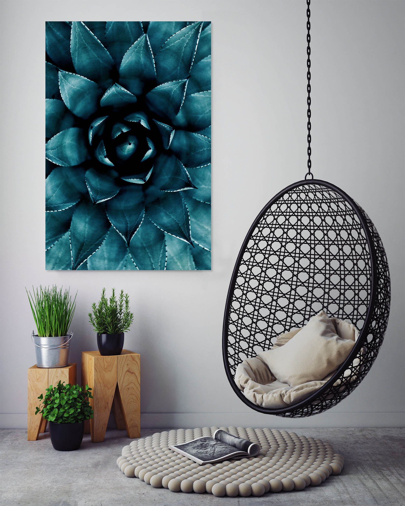 3D Cactus 012 Boris Draschoff Wall Sticker