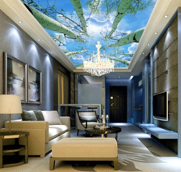 3D Blue Sky Tree Wallpaper AJ Wallpaper 1 