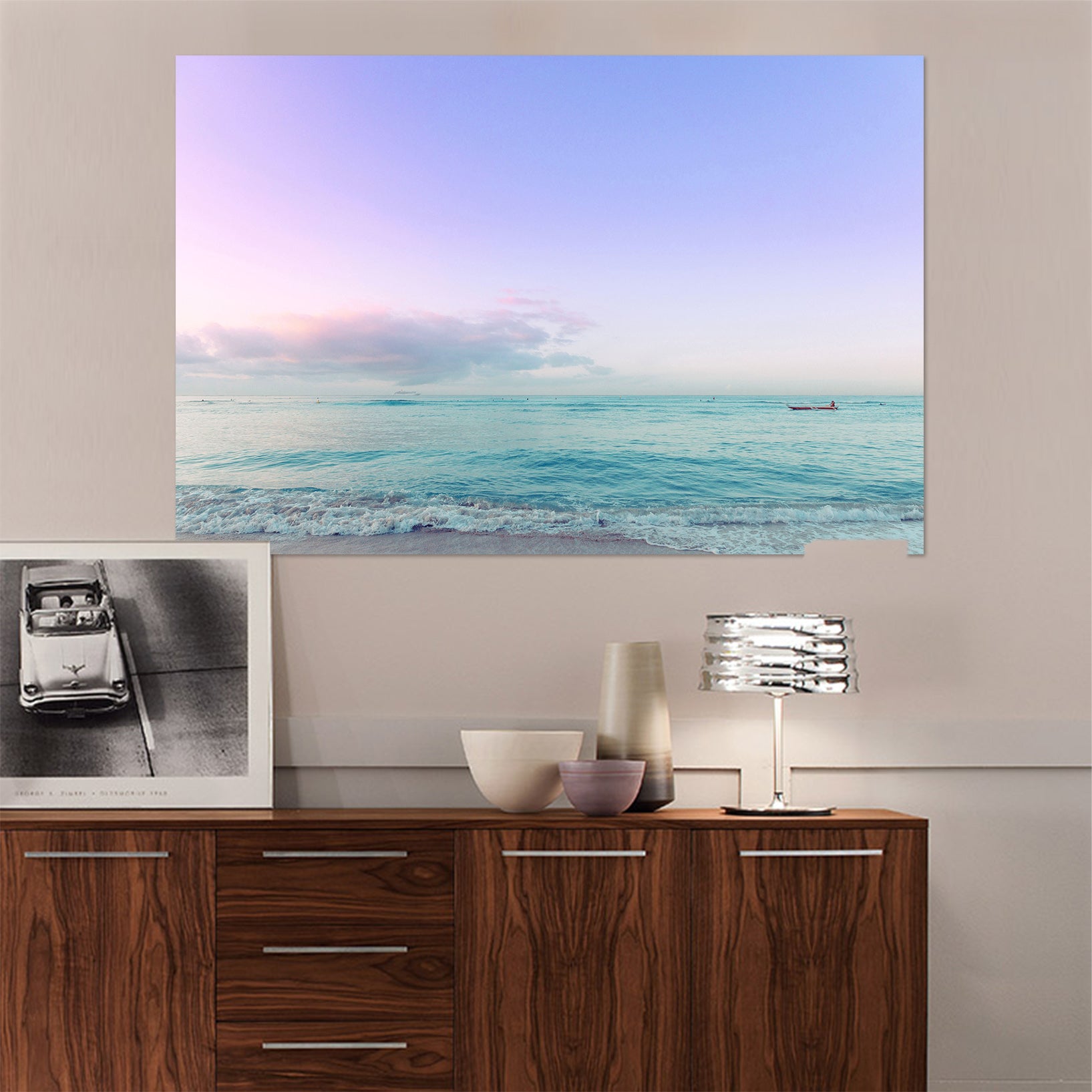3D Purple Sky 018 Noirblanc777 Wall Sticker