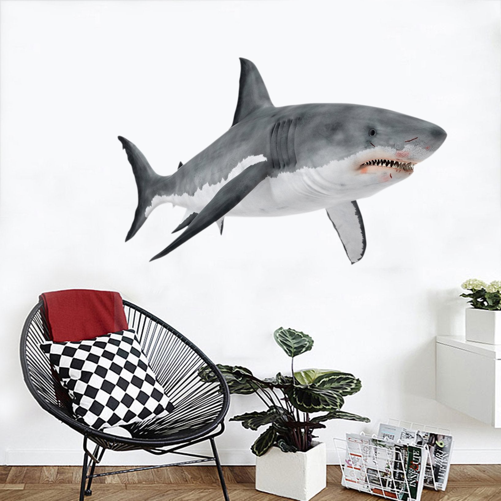 3D Shark's Fin 119 Animals Wall Stickers Wallpaper AJ Wallpaper 