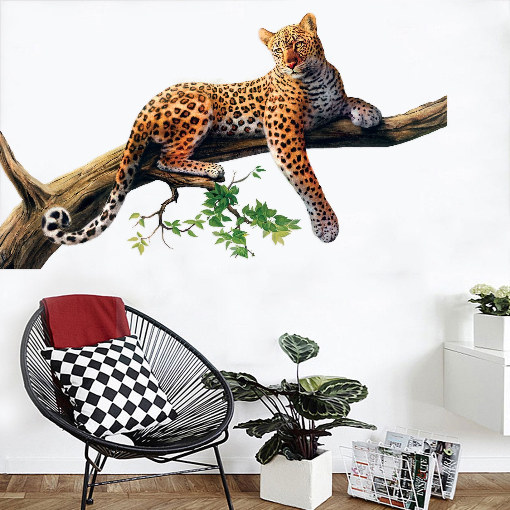 3D Leopard's Legsg 003 Animals Wall Stickers Wallpaper AJ Wallpaper 