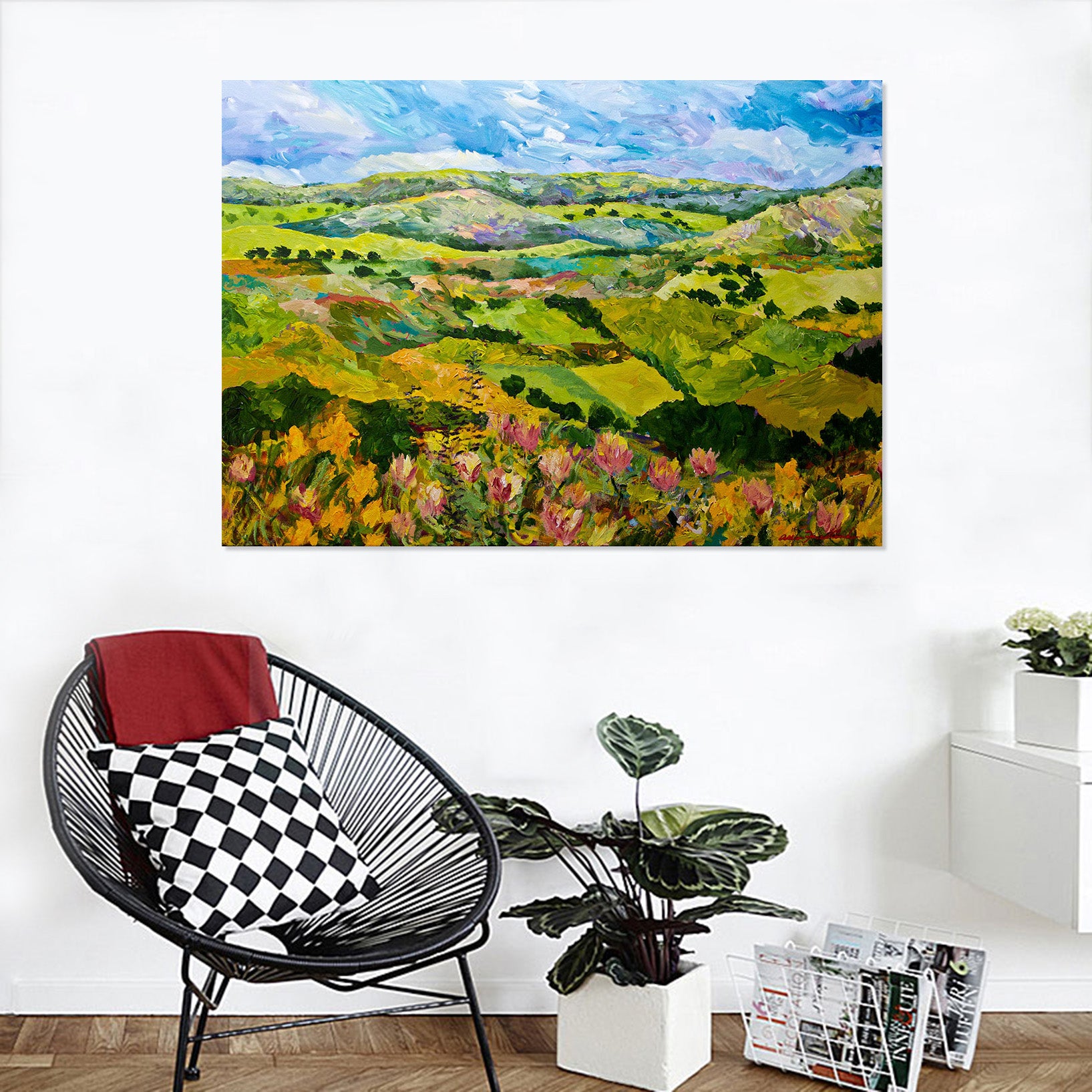 3D Colored Field 193 Allan P. Friedlander Wall Sticker