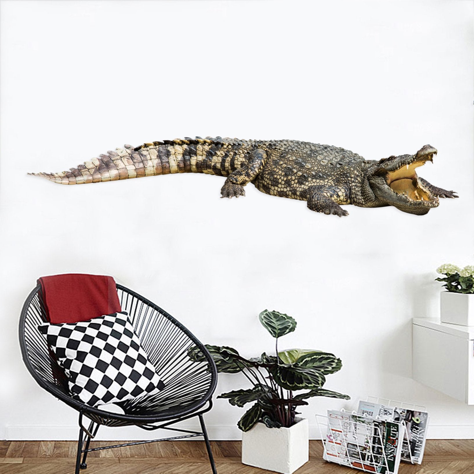 3D Crocodile Tail 052 Animals Wall Stickers Wallpaper AJ Wallpaper 