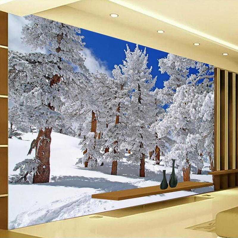 3D Tree Snow 091 Wallpaper AJ Wallpaper 