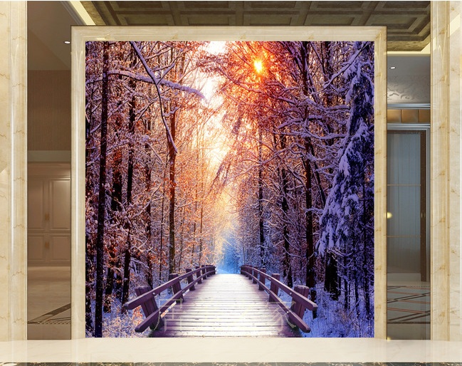 Snowy Forest Wallpaper AJ Wallpaper 
