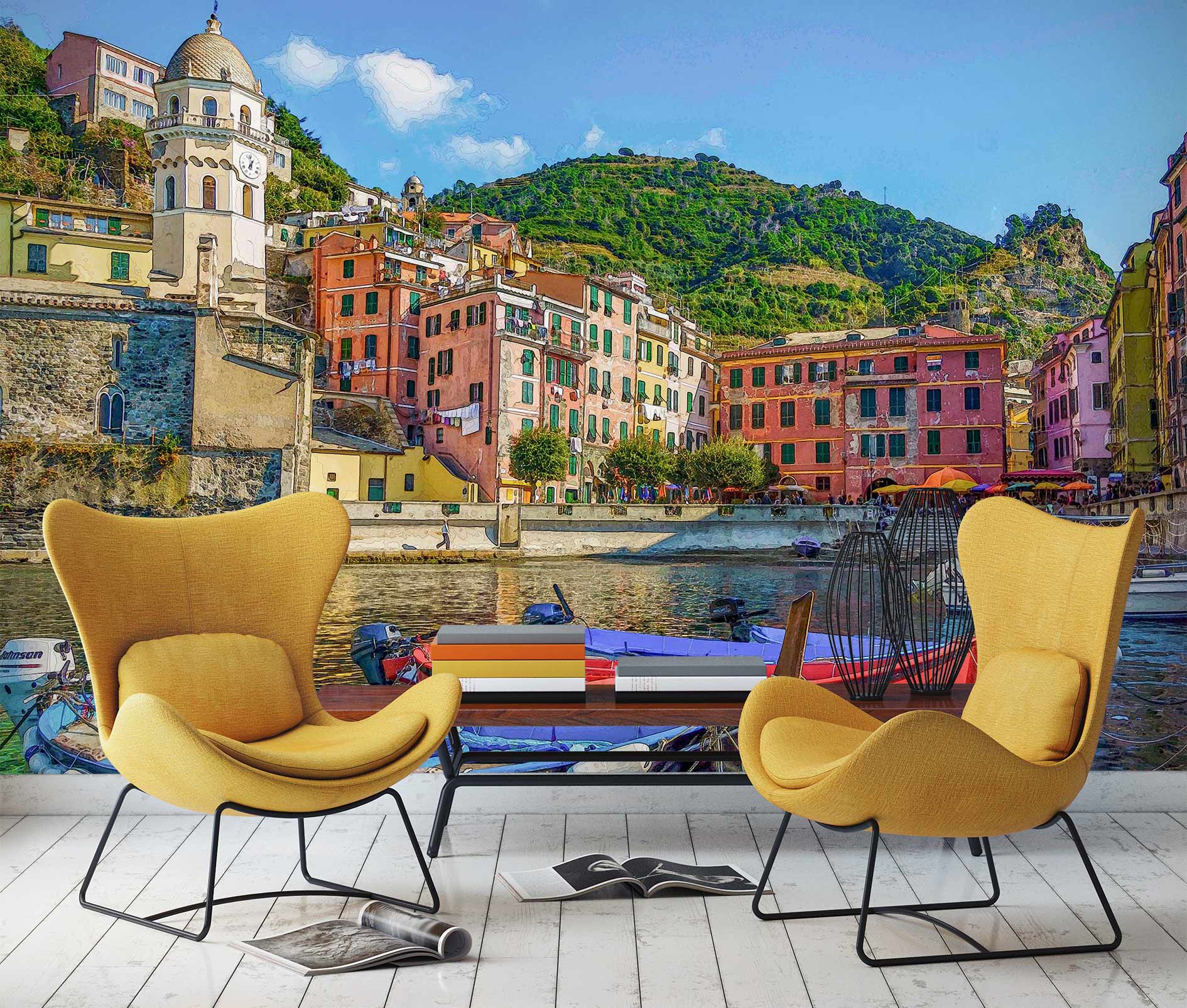 3D River Building 10873 Alius Herb Wall Mural Wall Murals