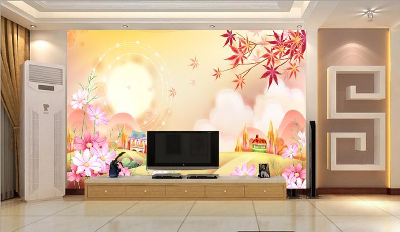 3D Maple Leaf Flowers 133 Wallpaper AJ Wallpaper 