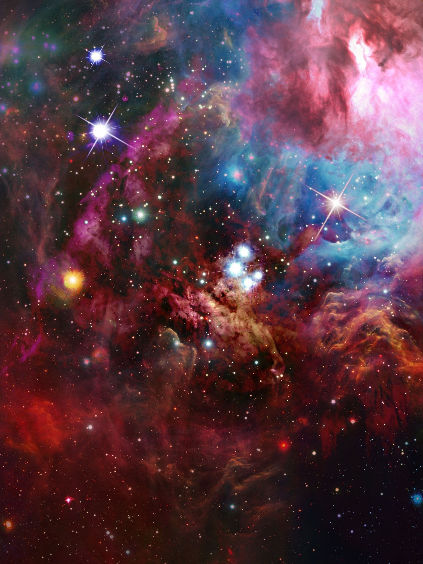 3D Color Clouds Shiny Stars 1433 Stair Risers Wallpaper AJ Wallpaper 