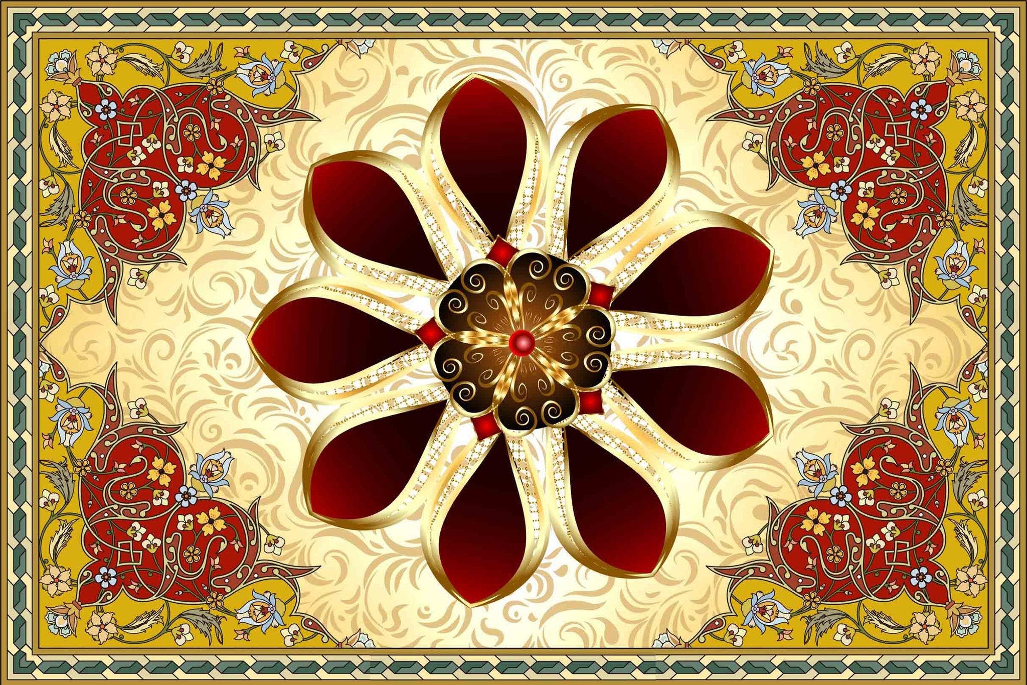 Showy Flower Patterns Wallpaper AJ Wallpaper 