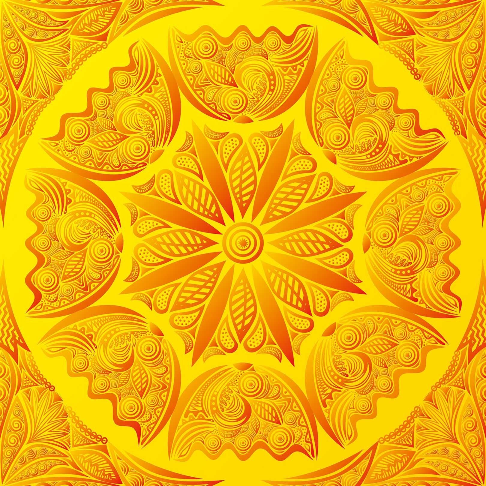 Bright Yellow Patterns 01 Wallpaper AJ Wallpaper 