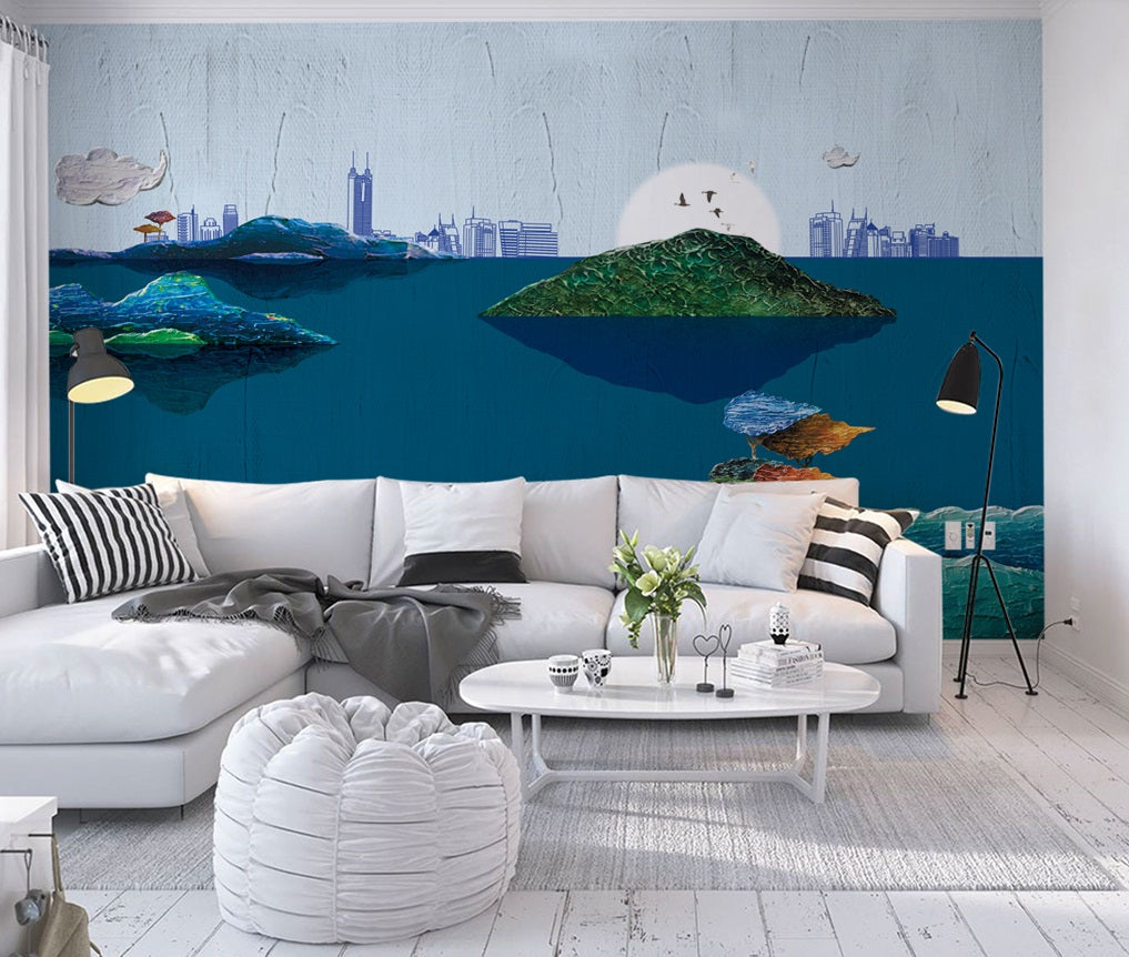 3D Sea Island 2071 Wall Murals
