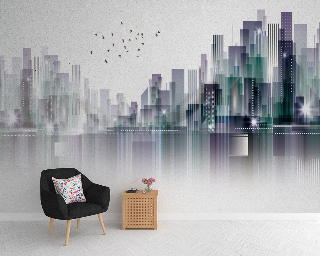 3D Building Painting WC482 Wall Murals
