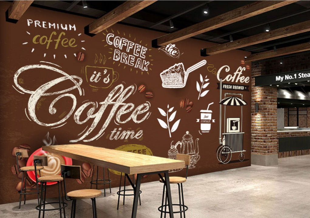 3D Coffee Shop 2008 Wall Murals