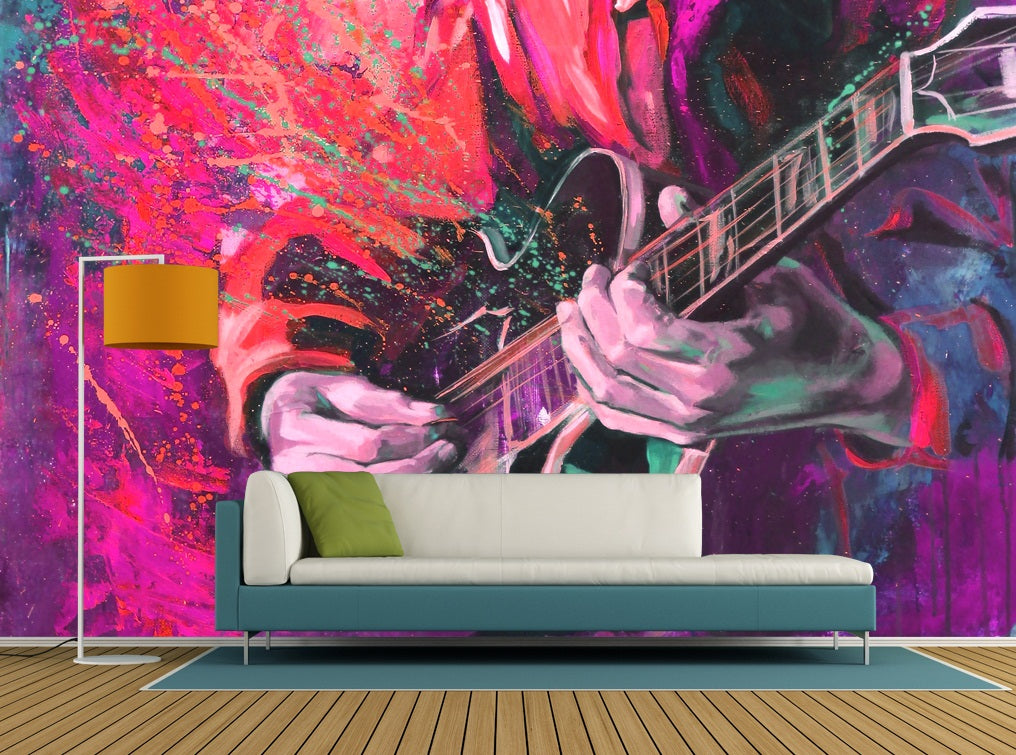 3D Playing Guitar 2101 Wall Murals