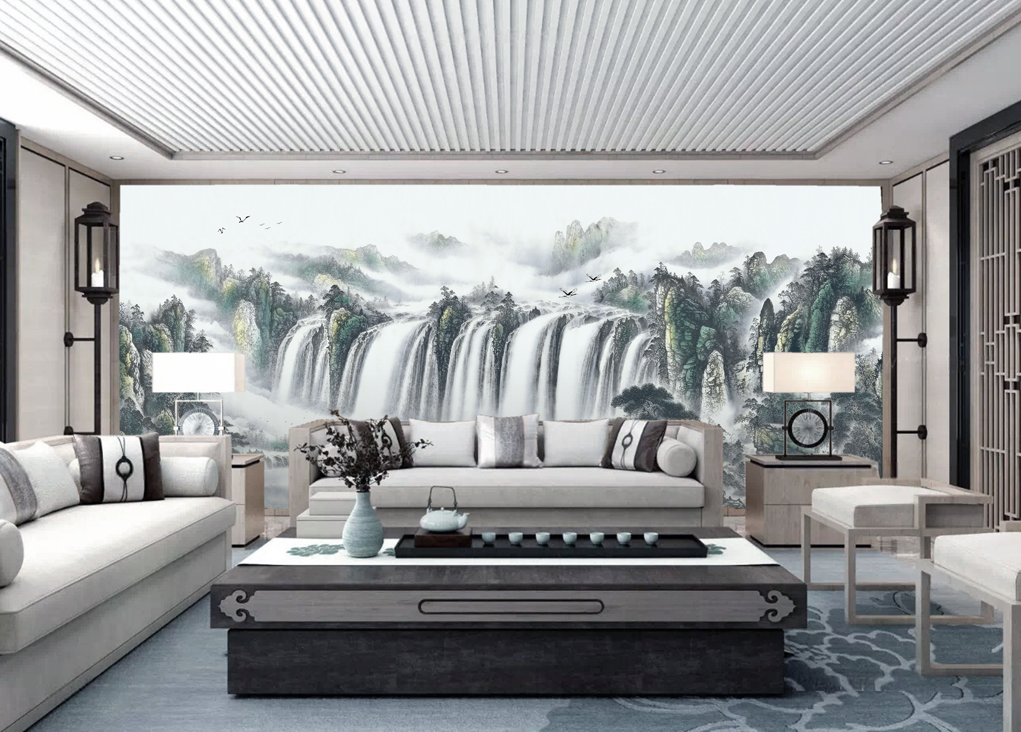 3D Ink Falls 2093 Wall Murals