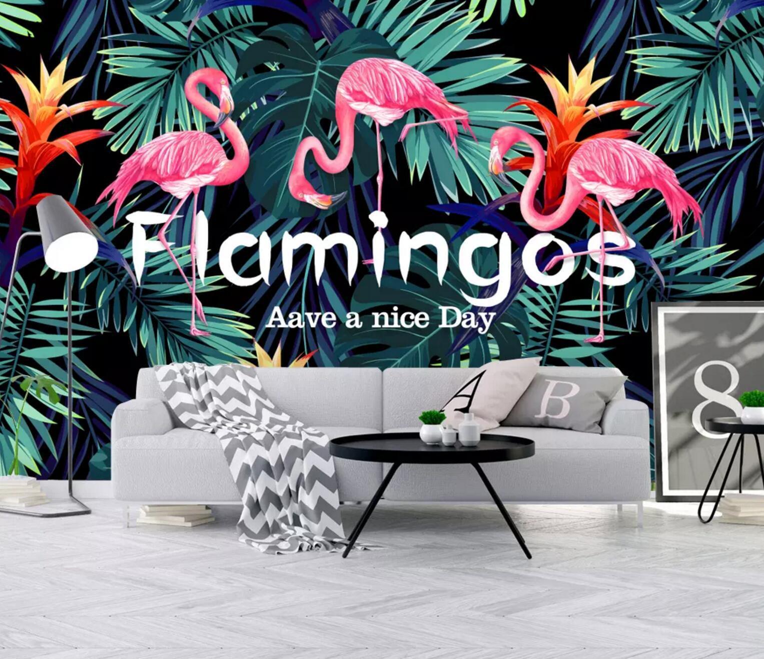 3D Flamingo English 340 Wallpaper AJ Wallpaper 