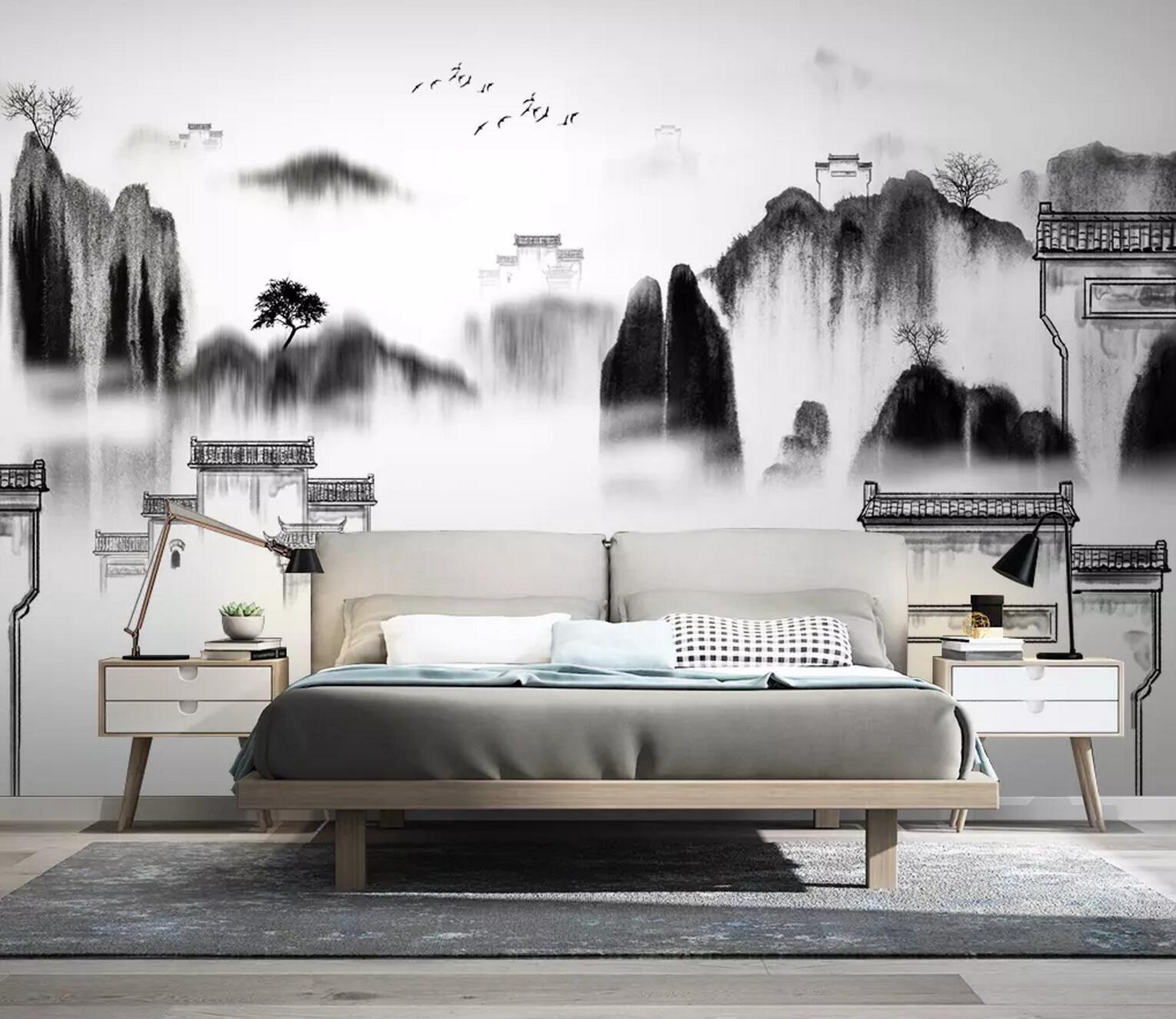 3D Wall Mountain 411 Wallpaper AJ Wallpaper 